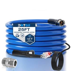 lot 47977 image: Heated Water Hose for RV,Heated Drinking Water Hose,Lead and BPA Free,12 Inner Diameter,Temperatures Down to -40°F,Rv Freshwater Hoses with Fittings,Blue Appearance 25 FT