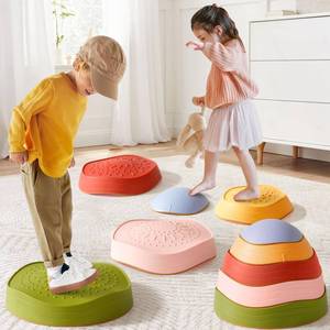 lot 47990 image: Tiny Land Stepping Stones for Kids, 5pcs Non-Slip Toddler, Sensory for Promoting Toddlers Balance & Coordination Skills, Stepping Stones for Toddlers 3-5