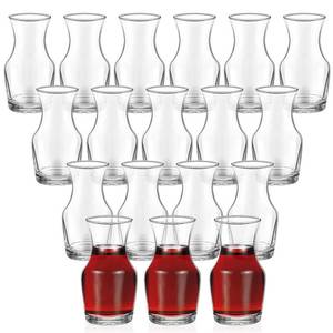 lot 47991 image: Remagr 18 Pack Single Serving Wine Carafe Glass Small Mini Carafe Individual Wine Refill Decanter for Dinner Parties Tastings Bars Restaurants (6.5 oz)