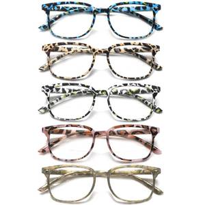 lot 47995 image: STASTEND 5 Pack Reading Glasses Blue Light Blocking for Women,Computer Readers with Spring Hinge (Multicolor-C6, 1.75, multiplier_x)