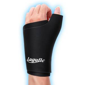 lot 48000 image: Luguiic Wearable Thumb Wrist Ice Pack-Hot Cold Compress Hand Finger Ice Pack,Reusable for Injuries,Carpal Tunnel,Arthritis,Tendonitis,De Quervains Tenosynovitis, Swelling & Bruises Black-SM
