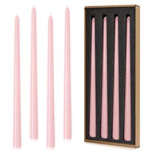 lot 48023 image: Taper Candles 12 Tall Light Pink Colored Candlesticks Set of 4  Unscented 34 inch Diameter Candle Sticks Candle for Mantle Home Decor Kitchen Wedding Decorations Centerpiece