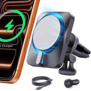 lot 48027 image: ESR for 15W MagSafe Car Mount Charger with CryoBoost, Made for Apple-Certified, for MagSafe Car Mount, Magnetic Wireless Car Charger for iPhone 171615141312, Fast Charging, Phone-Cooling Charger