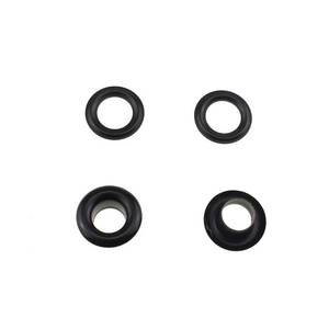 lot 54321 image: Hahiyo Grommets Eyelets 6mm Inside Diameter Carbon Steel Strong Shiny for Canvas Clothes Leather DIY Fabric Belt Purse Bag Shoe Tent Curtain Paper Projects Decoration Black 80Pcs