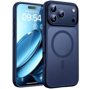 lot 54322 image: TOCOL for Phone 17 MaxPro Case, Built-in Magnetic Ring, Compatible with Magsafe, Translucent Matte Phone Case for 17 ProMax 6.9 inch (Deep Blue)