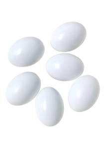 lot 54336 image: Wooden Eggs Fake Chicken White Eggs Easter Eggs Set of Wooden Fake Eggs to Help Lay Chickens 6 Pcs