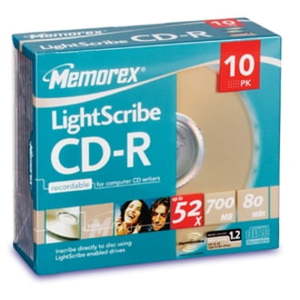 lot 8936 image: Memorex LightScribe 52x CD-R Media