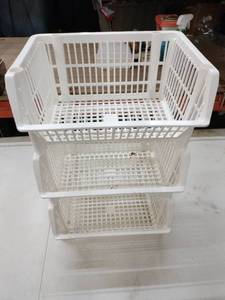 lot 8941 image: 3 Tier Storage Bin Organizer