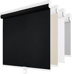 lot 8987 image: ChrisDowa 100% Blackout Roller Shade - Black 41x72 In.