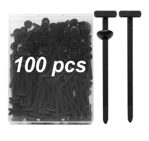 lot 4429 image: 100 Pcs Cable Tie Buckle,Nylon Universal Cable Tie Buckle,Zip Clips For Cars Daily Repair Heavy Duty Automotive Self-Locking - Retail $0