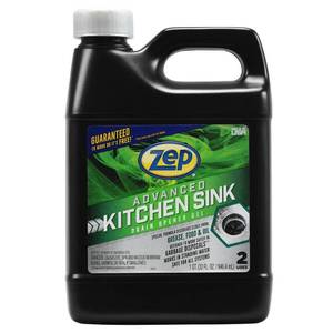 lot 4500 image: Zep Advanced Kitchen Drain Opener 32 ounces U49710 - Formulated for Grease  Food  and Oil-Safe for Garbage Disposal - Retail $19