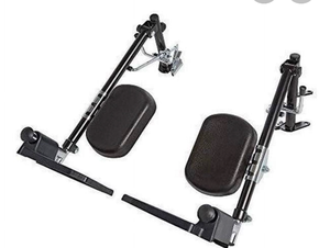 lot 4512 image: ZGELR02 16 in. & 18 in. Elevating Legrests for Wheelchairs, Black - Retail $91