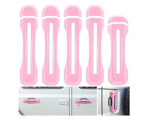 lot 4515 image: E-cowlboy Door Handle Inserts Cover TrimTailgate Handle Cover for 2018-2025 Jeep Wrangler JL JLU Sports Sahara Freedom Rubicon Unlimited Gladiator JT 2-Door & 4-Door Exterior Accessories (Pink 5PCS) - Retail $19