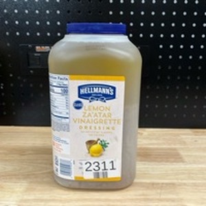 lot 4520 image: Hellmann��s Lemon Za��Atar Vinaigrette Dressing. 1 Gallon Best By March 2026 - Retail $45