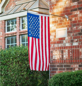 lot 4532 image: American Flag 5x8 Ft Indestructible Outdoor, Long Lasting, Heavy Duty, TearProof Polyester, Fade Resistant, High Wind US Outside Flags with Embroidered Stars - Retail $57