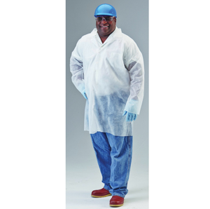 lot 4538 image: WorkHorse Microporous Lab Coat White. 30 Pack. XLarge - Retail $0