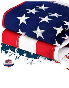 lot 4540 image: American Flags 3x5 Ft Outside,American Flag Outdoor Heavy Duty,Us Flag 3x5 Longest Lasting Usa Flag, Strongest Embroidered StarsSewn StripesBrass Grommets, Built For Outdoor Use - Retail $0