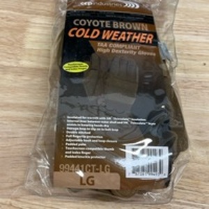 lot 4559 image: Cold Weather Gloves made Woth Thinsulate Insulation. Large - Retail $0