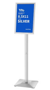 lot 4565 image: Sign Stand Poster Stand��adjustable heavy duty pedestal Sign Holder Floor Stand��aluminium frame floor standing for display 8.511 inch - Retail $49