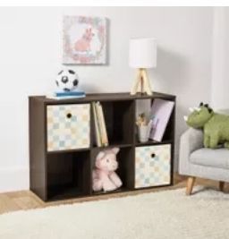 lot 21595 image: Mainstays 6 Cube Storage Organizer, Espresso