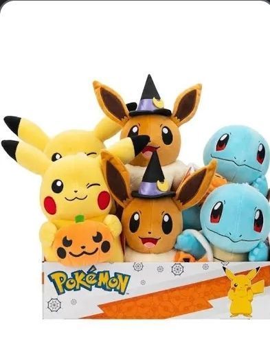 lot 16255 image: PACK OF 2-Pokemon Eevee Halloween Plush, 8 in - Retail $180