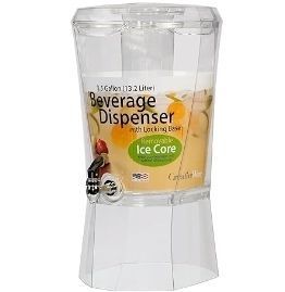 lot 21863 image: CreativeWare Crystal 3.5 Gallon Beverage Dispenser