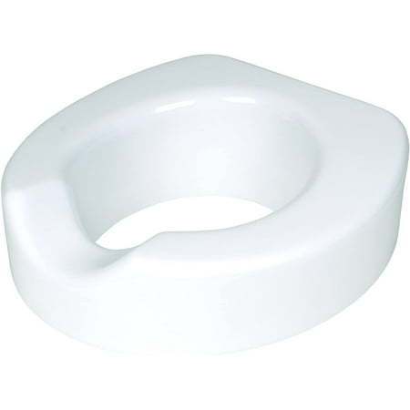 lot 5956 image: Carex Raised Toilet Seat with Quick Lock  Adds 4 in Height  White  300 lb Limit