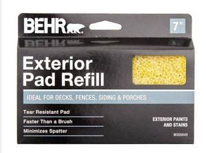 lot 16389 image: 7 in. Exterior Stain Pad Applicator Refill