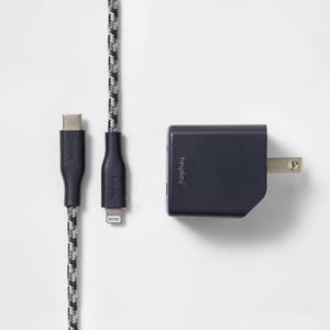 lot 30737 image: 6 Lightning to USB-C Power Delivery Home Charging Kit - heyday Dusk Blue