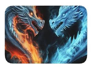 lot 23909 image: VANZEV Fire and Ice Dragon Indoor Doormat 17 x 29.5 Inch