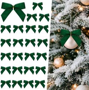 lot 23938 image: 3 Packs Artmag 24 Pcs Velvet Christmas Bows for Christmas Decoration