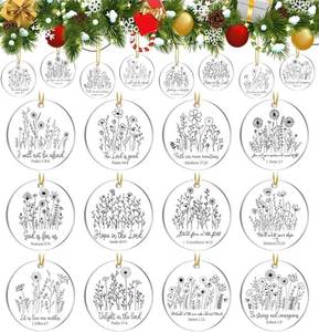 lot 23951 image: Bucherry 24 Pcs Christian Christmas Ornaments Bulk 3.15 Inch
