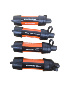 lot 23952 image: 4 Pack Water Filter Straw - Portable, Compact, Multipurpose Water Purification Device for Emergency Kits, Outdoor Activities, Camping, Travel - Retail $50
