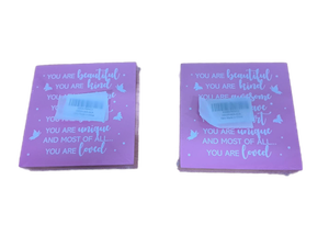 lot 31335 image: Girls Room Decor Butterfly Wooden Box Sign