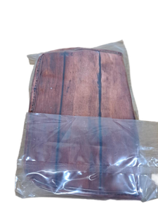 lot 31336 image: 2 Pieces Brown Wood Print Oven Mitt and Pot Holder Set