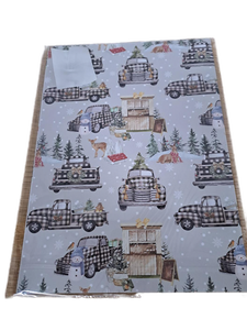 lot 31348 image: WRAPLULU Christmas Truck Wrapping Paper - 4 Jumbo Sheets, 28  40 Inches