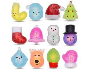 lot 31355 image: 12 Pack Christmas Squeeze Toys Squishy Stress Ball Fidget Toys