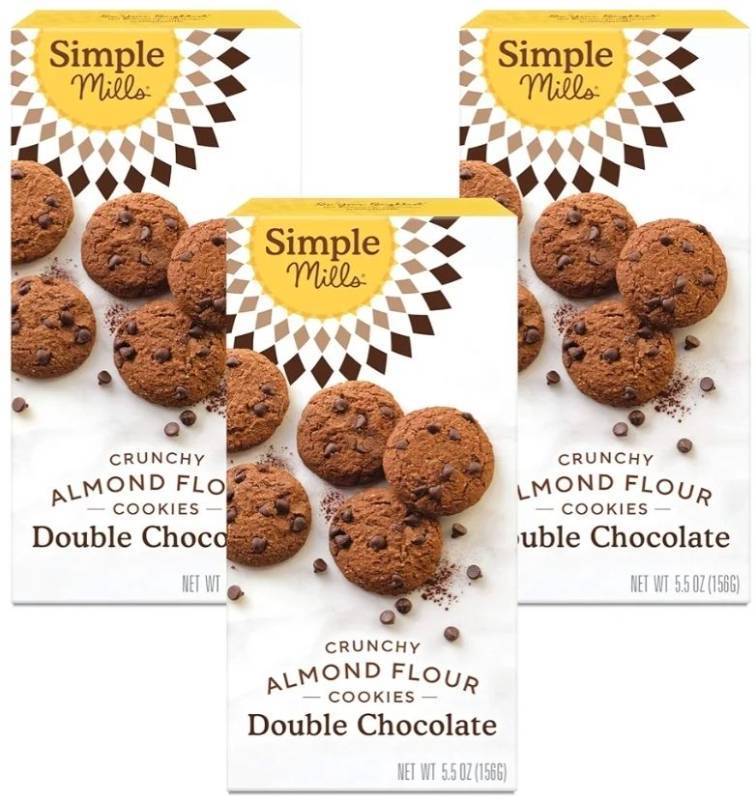 lot 14945 image: Expired Simple Mills Almond Flour Double Chocolate Chip Cookies, Gluten Free and Delicious Crunchy Cookies, Organic Coconut Oil, Good for Snacks (Packaging May Vary), 5.5 Ounce (Pack of 3)&nbsp