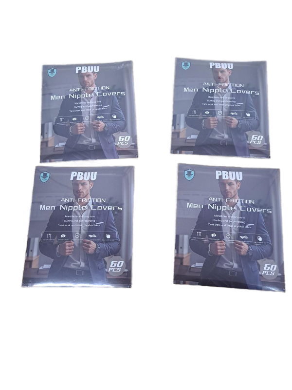 lot 14966 image: Running Nipple Covers Men No Show for Protection Men,Nipple Tape Guards for Runners,Anti Chafing Marathon Use 240 Pieces Total - Retail $60