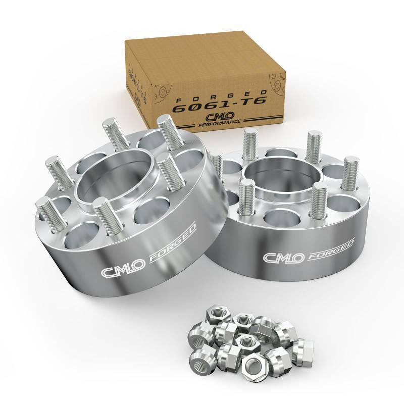 lot 23417 image: Customadeonly 6x139.7 (6x5.5) Forged Wheel Spacers 50mm (2 Inch) Hubcentric Compatible for Chevy Express 1500, Astro, C2500, K2500, K1500, GMC Safari, Yukon XL 1500 2pc Set, 78.4mm Hub, M14x1.5