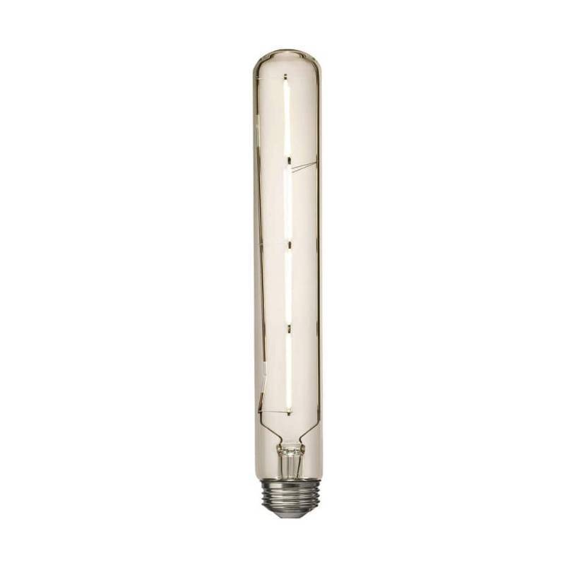 lot 30124 image: 7.5-Watt Equivalent T9 Shape E26 Base Soft White (2700K) Dimmable Clear LED Light Bulb (2-Pack) - Retail $52