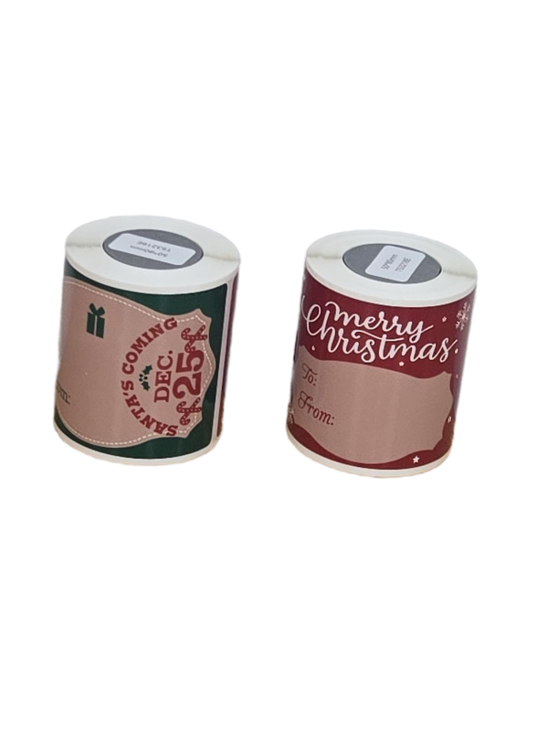 lot 23484 image: Holiday Gift Tag Labels Roll Set