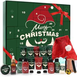 lot 455 image: Advent Calendar 2025 BODY &amp EARTH, Mens Advent Skincare Calendar for Adults Christmas Gifts 24 Days of Beauty Countdown Calendar 2025 for Mens, 24PCS Beard Care Grooming Gifts Set for Husband Dads&nbsp