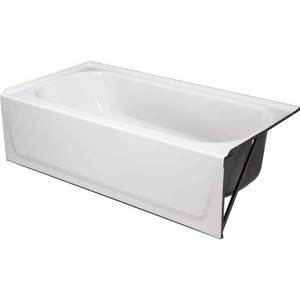 lot 2040 image: Bootz 14.25 in. H X 30 in. W X 60 in. L White Bathtub - Retail $219