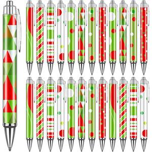 lot 7034 image: MotiMind 24 Pcs Christmas Pens Gifts Bulk Red and Green Scented Ballpoint Pens Lime Green Retractable Novelty Click Ball Christmas Party Favors Black Ink Point 1.0 mm for School Office Home Supplies