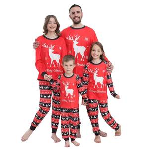 lot 7045 image: Family Matching Christmas Pajamas Set, Cute Elk Sleepwear for Boys Girls Dad Mum (Red Reindeer,Men,Medium) 3 Pack&nbsp
