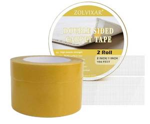 lot 7052 image: 2 Rolls Double Sided Rug Tape to Fasten Area Rug 1 Inch  2 Inch x 66 Feet, Non Slip Rug Gripper Fabric Tape for Outdoor Carpet, Making DIY Crafts, Paste Photo&nbsp