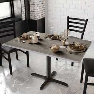 lot 30756 image: Flash Furniture Restaurant Dining Table Top, WhiteGray - Retail $166
