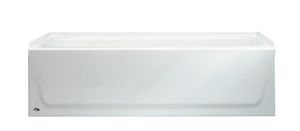 lot 16552 image: Aloha 60 in. X 30 in. Alcove Soaking Bathtub with Left Drain in White - Retail $219