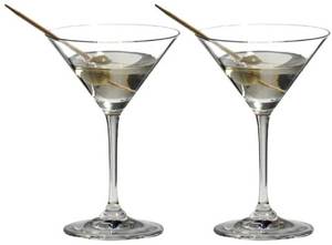 lot 31738 image: Riedel Vinum Crystal Inverted Cone Shaped Martini Glass, 4.5 Ounce (2 pack)&nbsp